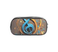 Tamiger Estuche transparente con estampado de notas musicales, organizador de papelería, bolsa de viaje y suministros de oficina