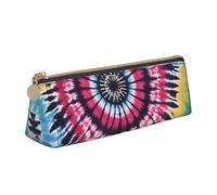 Tamiger Exotic Tribe - Estuche de piel con estampado de teñido anudado de gran capacidad, bolsa suave con cremallera, para escuela, viajes, maquillaje