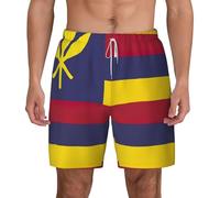 Tamiger Flag of The Kingdom of Hawaii Print - Pantalones cortos de natación para hombre, transpirables, para playa, para surf, fitness, vacaciones, casual, blanco, G Corto