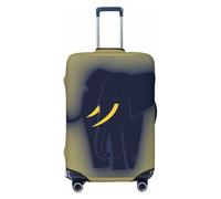 Tamiger Funda elástica universal para maleta, diseño de silueta de elefante, protector de equipaje, almacenamiento de accesorios de viaje, Black, S, Equipaje de mano