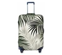 Tamiger Funda protectora de equipaje con estampado de hojas de palmera transparente, elástica, lavable, universal, para maleta, de viaje, Black, M