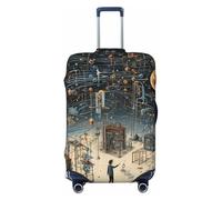 Tamiger Funda protectora de equipaje de viaje con estampado de física, elástica, lavable, universal, Black, S