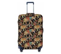 Tamiger Funda universal elástica para maleta, con estampado abstracto de elefante, protector de equipaje elástico para almacenamiento de accesorios de viaje, Black, XL, Equipaje de mano