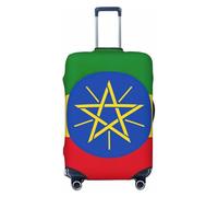 Tamiger Funda universal elástica para maleta, con estampado de bandera de Etiopía, protector de equipaje, accesorios de viaje elásticos, Black, M, Equipaje de mano