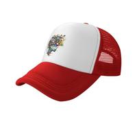 Tamiger Gorra de béisbol de malla transpirable ajustable con estampado de cerebro de inteligencia artificial, para festivales al aire libre, viajes, deportes, ciclismo, rosso, Talla única