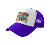 Tamiger Gorra de béisbol de malla transpirable ajustable con estampado de dinosaurio, para festivales al aire libre, viajes, deportes, ciclismo, Morado (, Talla única