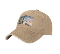Tamiger Gorra de béisbol unisex de mezclilla lavada con estampado de la Estatua de la Libertad en Nueva York, para festivales, para exteriores, transpirable, casual, todos los días, natural, Talla