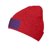 Tamiger Gorro de invierno con estampado de terror sobre fondo morado, suave, elástico, cálido, accesorio para la cabeza, gorro acogedor para viajes diarios, rosso, Talla única
