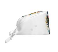 Tamiger - Gorro de trabajo ajustable y transpirable con inteligencia artificial para adultos, gorro de limpieza para enfermeras, cocina, fitness, jardineros, color negro