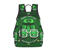 Tamiger Happy St. Patrick's Day Print - Mochila ligera unisex resistente al agua, bolsa de viaje informal