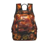 Tamiger Happy Thanksgiving - Mochila unisex ligera con estampado de pavo resistente al agua, bolsa de viaje casual