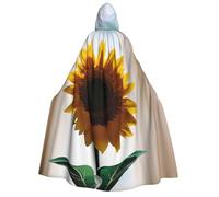 Tamiger Hermoso estampado de girasoles para mujeres y hombres, capa de carnaval con capucha de 190 cm, disfraz de cosplay para eventos temáticos