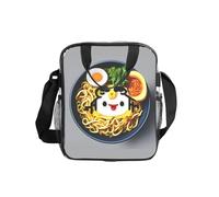 Tamiger Huevera con estampado de fideos y ramen, bolsa de almuerzo aislada transparente para uso diario, oficina, viajes, picnic, contenedor portátil para alimentos