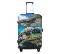 Tamiger Lord Howe Island - Funda protectora de equipaje con estampado de tortuga marina, elástica, lavable, universal, funda para equipaje de viaje, Black, S
