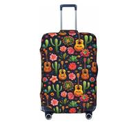 Tamiger Lotus and Candles - Protector de equipaje elástico lavable con estampado de guitarra universal, Black, L