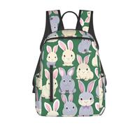 Tamiger Many Bunny - Mochila unisex ligera con estampado bonito, resistente al agua, para viajes, uso informal