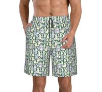 Tamiger Many Bunny - Pantalones cortos de playa para hombre, ligeros, elásticos, para vacaciones, viajes al aire libre, Blanco, XX-Large Short