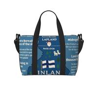 Tamiger Mapa de Finlandia con varios estampados de mano bolsa de viaje ajustable ligera para fin de semana, casual, para vacaciones, gimnasio