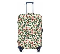 Tamiger Merry Christmas Happy Print - Funda universal elástica para maleta, protector de equipaje, almacenamiento de accesorios de viaje, Black, XL, Equipaje de mano