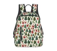 Tamiger Merry Christmas Happy Print - Mochila ligera unisex resistente al agua, bolsa de viaje informal para viajes