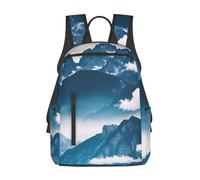 Tamiger Mochila ligera unisex con estampado de paisaje y montañas, resistente al agua, para viajes, viajes, viajes