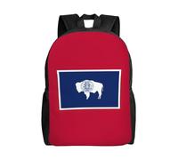 Tamiger Mochila unisex con estampado de bandera del estado de Wyoming para oficina, viajes, senderismo, viajes diarios, viajes al aire libre, bolsa de aventuras