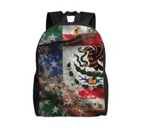 Tamiger Mochila unisex con estampado de bandera mexicana americana para oficina, viajes, senderismo, viajes diarios, viajes al aire libre, bolsa de aventuras