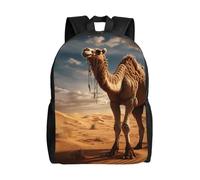 Tamiger Mochila unisex con estampado de camello y arena del desierto para oficina, viajes, senderismo, viajes diarios, viajes al aire libre, bolsa de aventuras