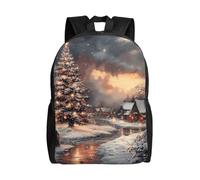Tamiger Mochila unisex con estampado de Feliz Navidad para oficina, viajes, senderismo, viajes diarios, viajes al aire libre, bolsa de aventuras