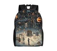 Tamiger Mochila unisex con estampado de física para oficina, viajes, senderismo, viajes diarios, viajes al aire libre, bolsa de aventuras