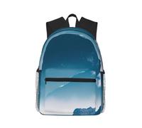 Tamiger Mochila unisex ligera y cómoda con estampado de paisaje con montañas para el trabajo diario, viajes, senderismo, desplazamientos
