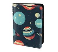 Tamiger Outer Space Planet Print - Cartera de documentos de viaje unisex para pasaporte, 5.5 pulgadas, regalo para vacaciones, viajes de negocios, Black, Talla única