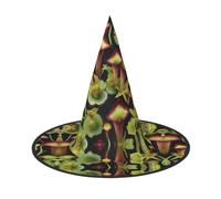 Tamiger Sombrero de carnaval con estampado de plantas carnívoras para adultos, fiesta temática, cosplay, accesorio de viaje
