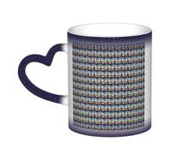 Tamiger Taza de café de cerámica con diseño de la Torre Eiffel que cambia de color, para casa, oficina, uso diario, accesorio