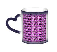 Tamiger Taza de café de cerámica con estampado de flores de orquídea y cielo estrellado que cambia de color, accesorio de uso diario para el hogar, oficina,