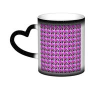 Tamiger Taza de café de cerámica con estampado de flores de orquídea y cielo estrellado que cambia de color, accesorio de uso diario para el hogar, oficina,