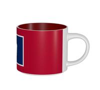 Tamiger Tazas de cerámica de gran capacidad con estampado de la bandera del estado de Wyoming para el hogar, oficina, uso diario, camping, picnic, cocina, juegos de regalo