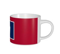 Tamiger Tazas de cerámica de gran capacidad con estampado de la bandera del estado de Wyoming para el hogar, oficina, uso diario, camping, picnic, cocina, juegos de regalo