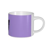 Tamiger Tazas de cerámica de gran capacidad con estampado de mariposa morada de ensueño para el hogar, oficina, uso diario, camping, picnic, cocina, juegos de regalo