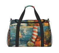 Tamiger The Seaside Lighthouse - Bolsa de viaje de mano, ligera, portátil, versátil y plegable