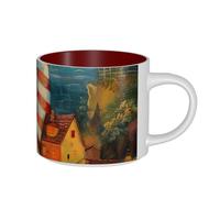 Tamiger The Seaside Lighthouse - Tazas de cerámica de gran capacidad para el hogar, oficina, uso diario, camping, picnic, cocina, juegos de regalo