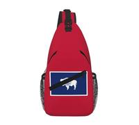 Tamiger Wyoming State Flag Print Cross Chest Bag Diagonal Lightweight Stylish Pouch For Daily Hiking Sling Backpack