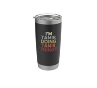 Tamir Name Tamir Personalized Name First Given Vaso térmico de acero inoxidable de doble pared