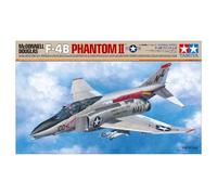 Tamiya-0 Fahrzeug 61121 1:48 F-4B Phantom II Mcdonnell Douglas-Réplica Fiel, plástico, Hobby, Kit de modelismo, Montaje, sin Pintar, Color unvarnished, Mittel
