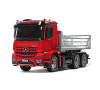Tamiya 1:14 RC MB Arocs 3348 rojo/plata volquete trasero 3 ejes camión ÖKW