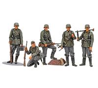 TAMIYA-1/35 German Infantry Set Mid WWII Militär TAMIYA Juego de infantería Alemana (Mediados de la Segunda Guerra Mundial) 1:35 Kit de Modelo de plástico 35371, Multicolor, Small (35371-000)