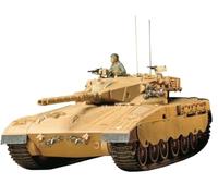 Tamiya 1/35 Israeli Merkava Main Battle Tank Militar Kit de Modelo, Color Negro, Largo (35127-000)