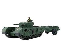 Tamiya 1:48 Brit.Pz. Churchill MK.VII Crocodile-Réplica Fiel al Original, plástico, Hobby, Kit de modelismo, Montaje, sin Pintar, Color Green (32594)