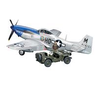 TAMIYA 25205 1:48 US P-51D Mustang & 4 x 4 litres-Model, Plast (Importación USA)