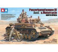 Tamiya 25208 - 1:35 Dt. Pzkpfw. IV Ausf.F Con Krad DAK - Nuevo